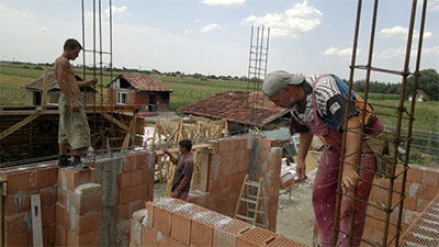 work on the utilities building